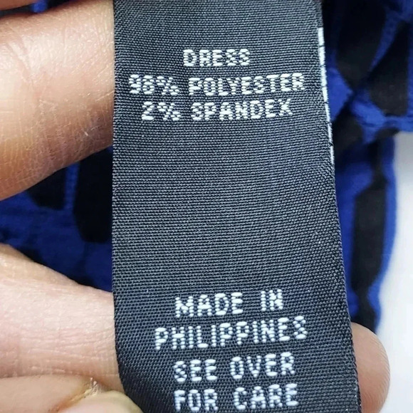 Iz Byer Blue & Black Mini Dress Medium - Picture 11 of 15